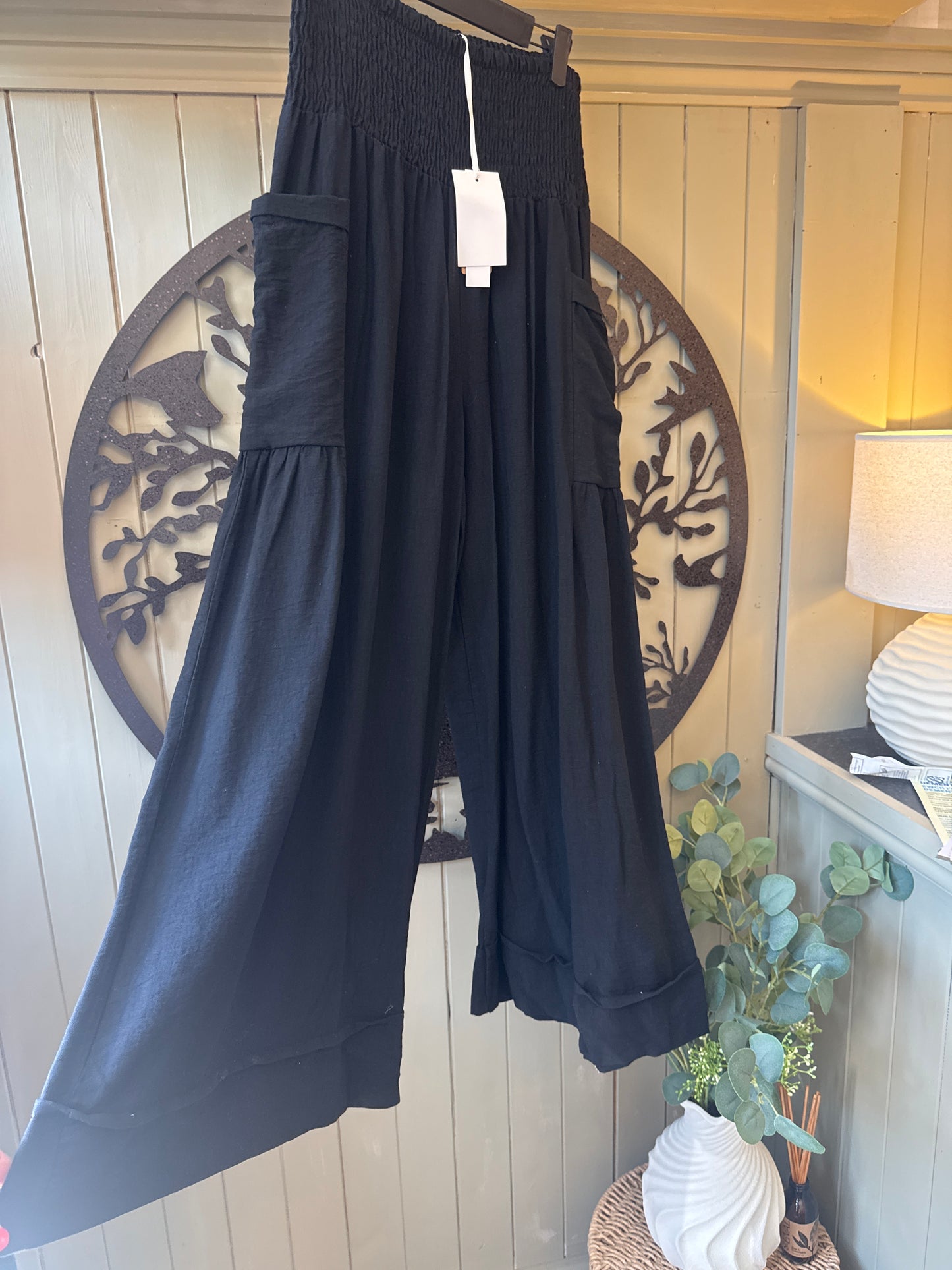 Black Wide Leg Trousers
