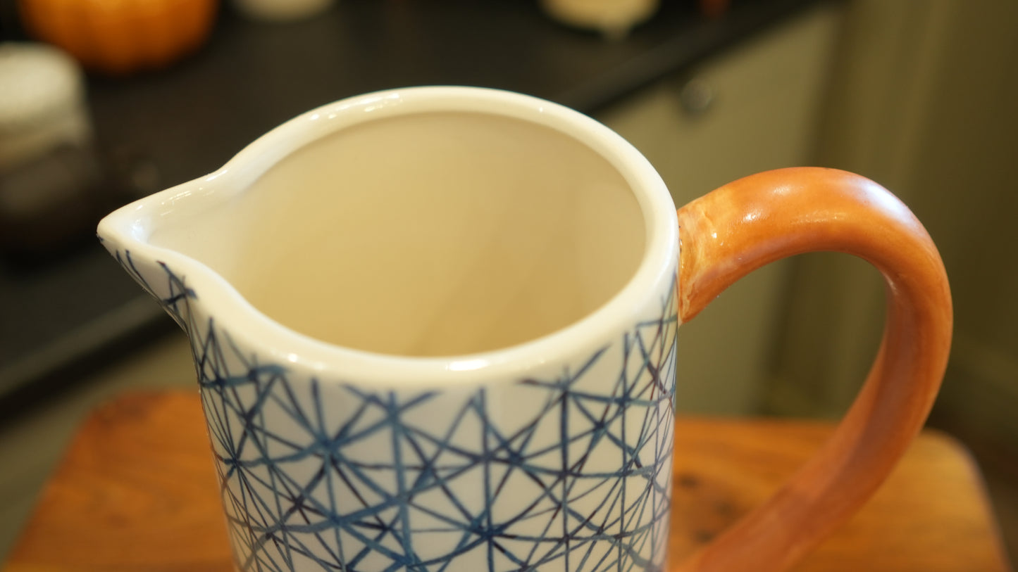 Blue Pattern Ceramic Jug
