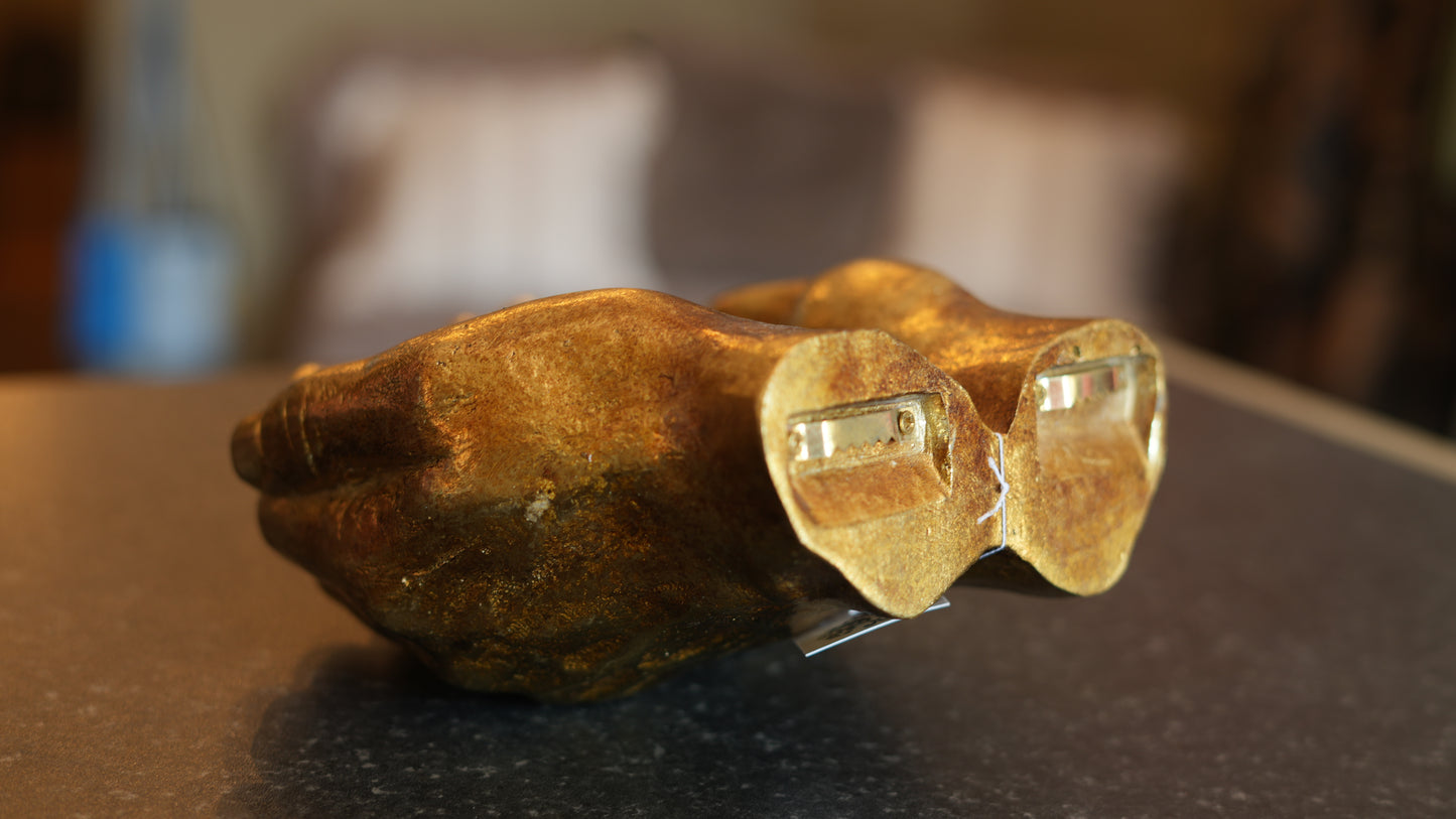 Wall Mounted Gold Hand Storage Bowl