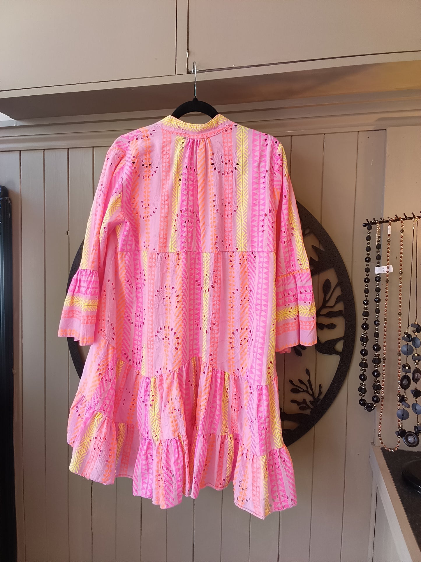 Pink & Orange Tiered Dress