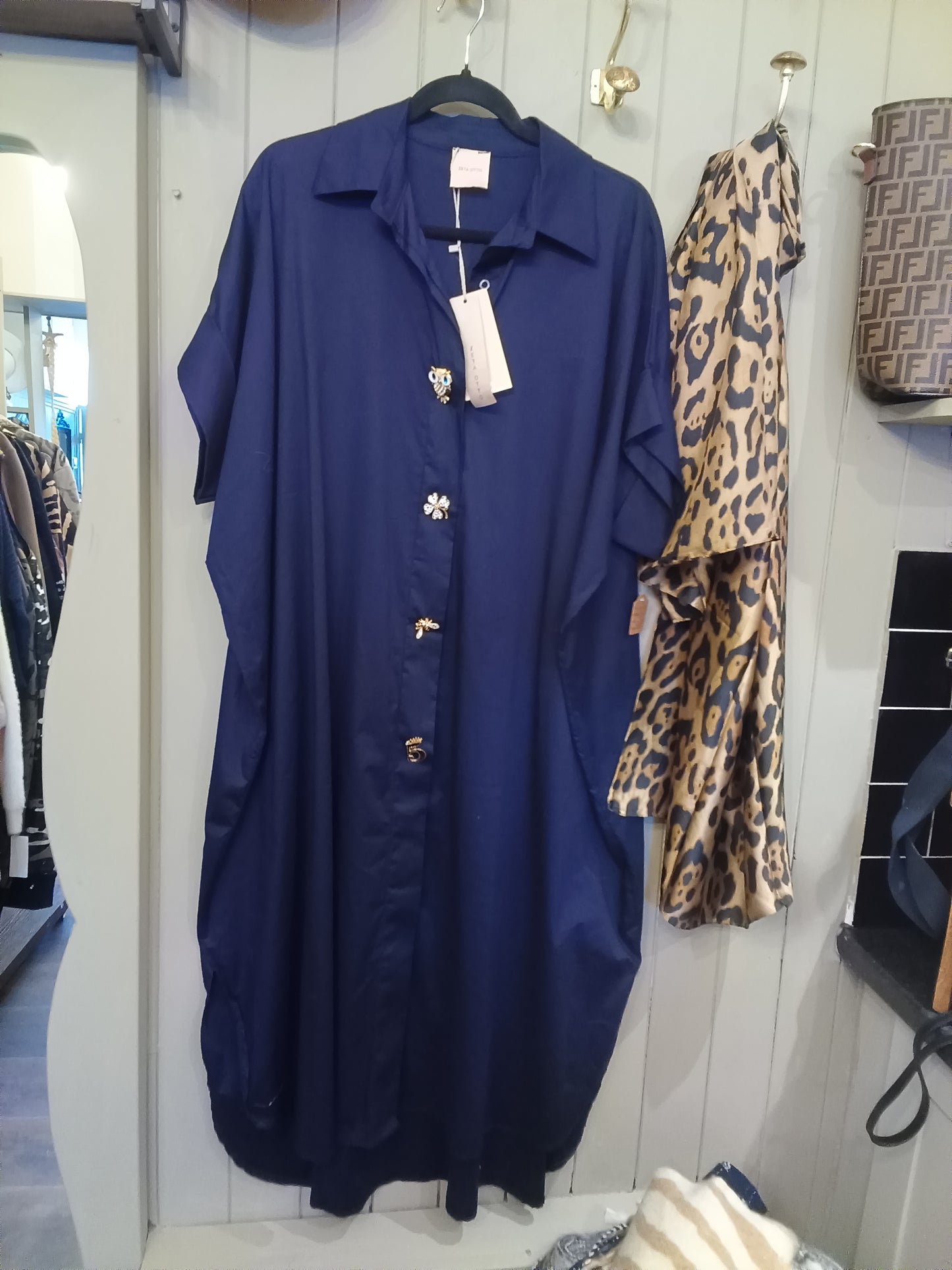 Navy Zeta Otto Dress
