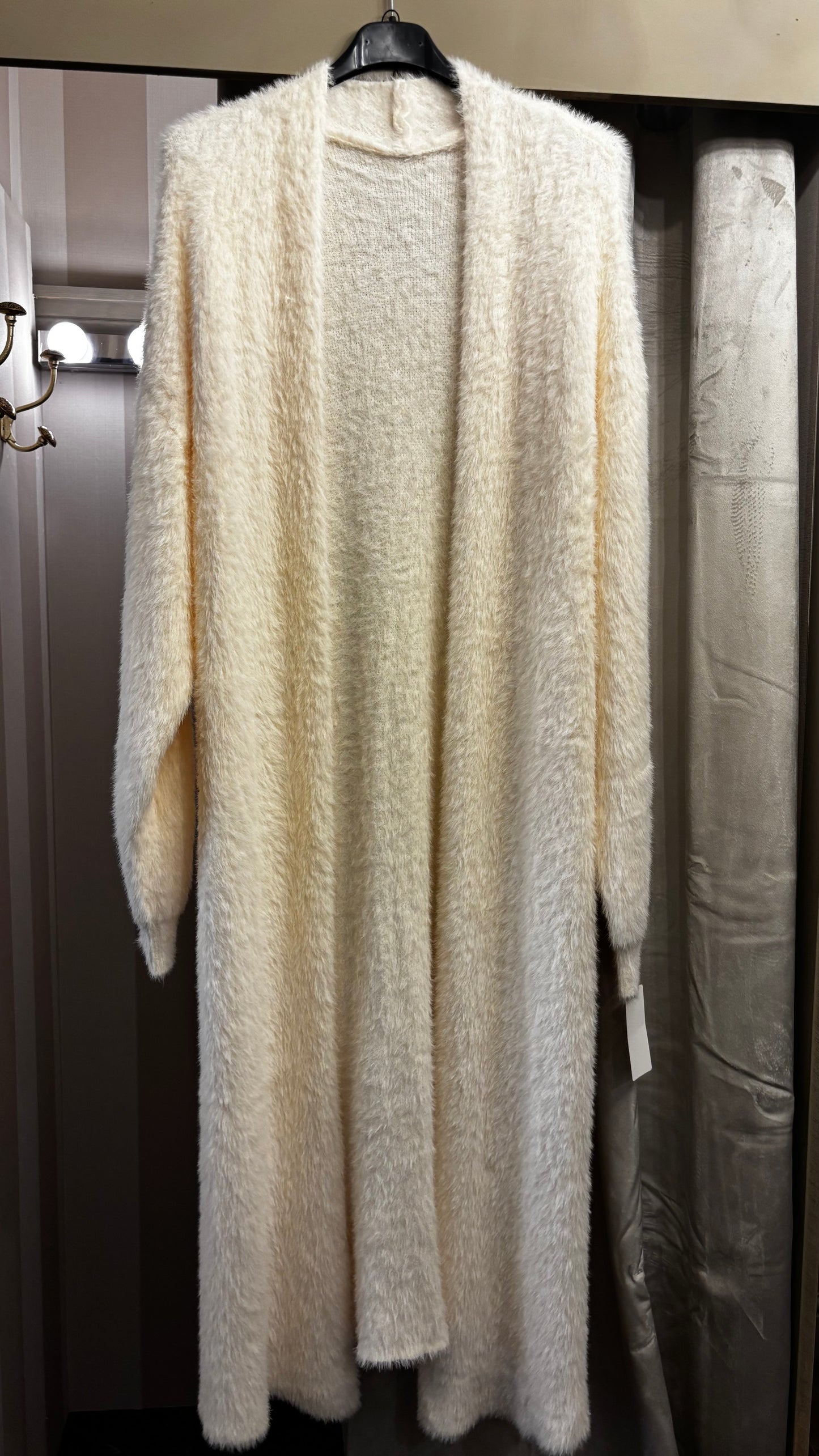 Soft White Long Length Cardigan