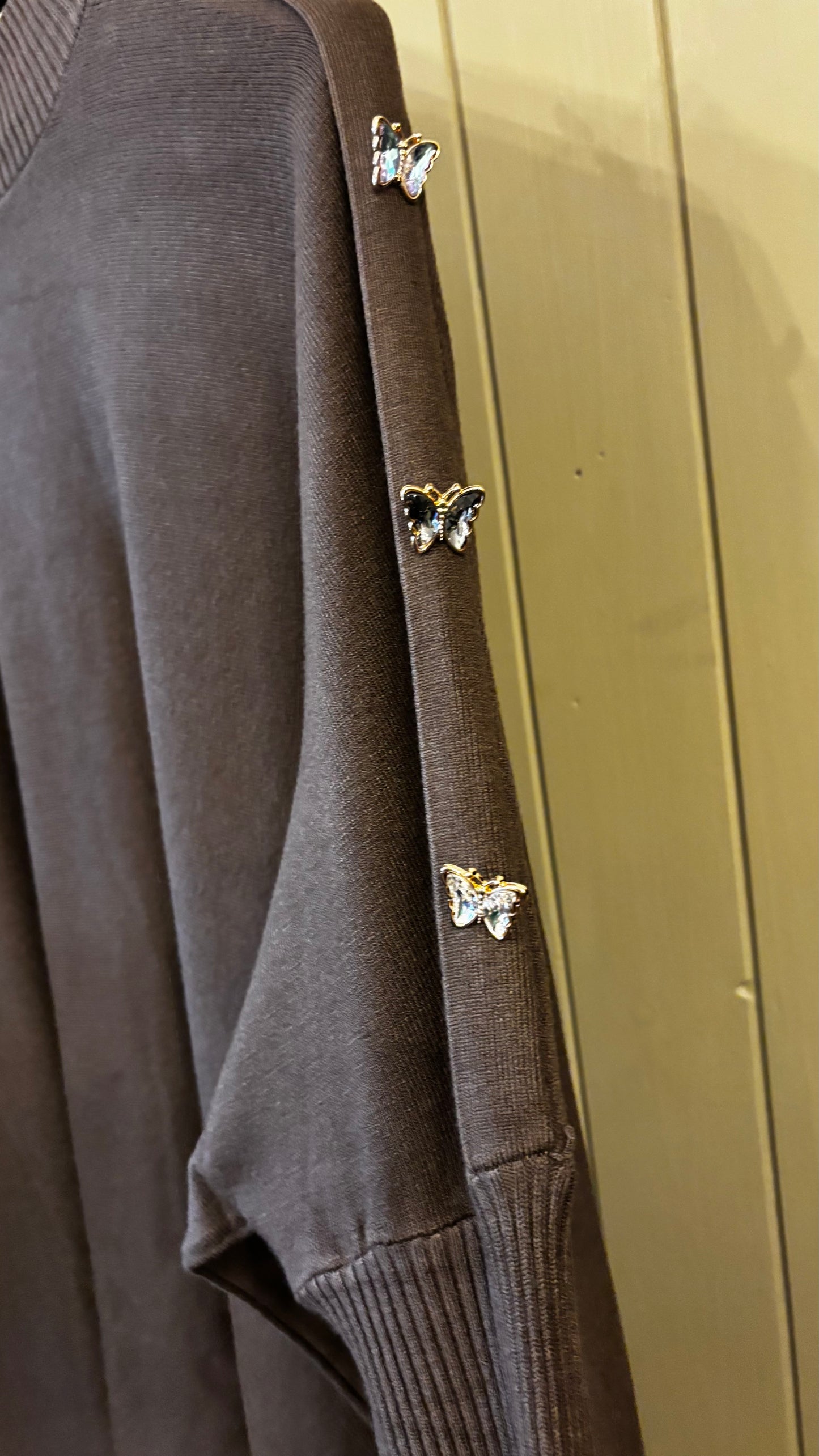 Chocolate Brown Funnel Neck Jumper