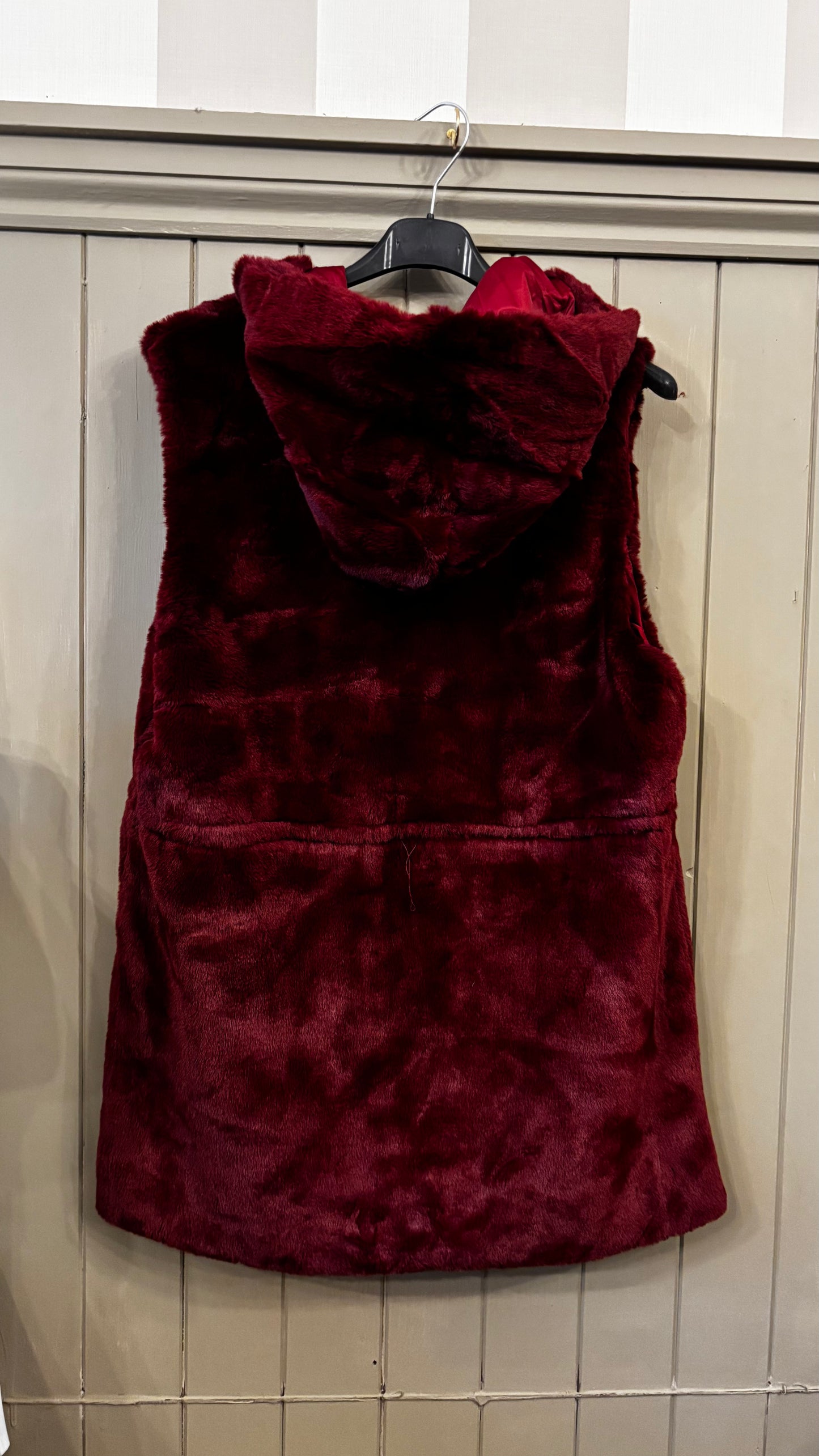 Burgundy Fur Gilet