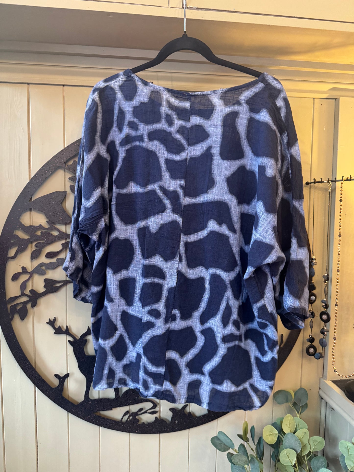 Blue Linen Top