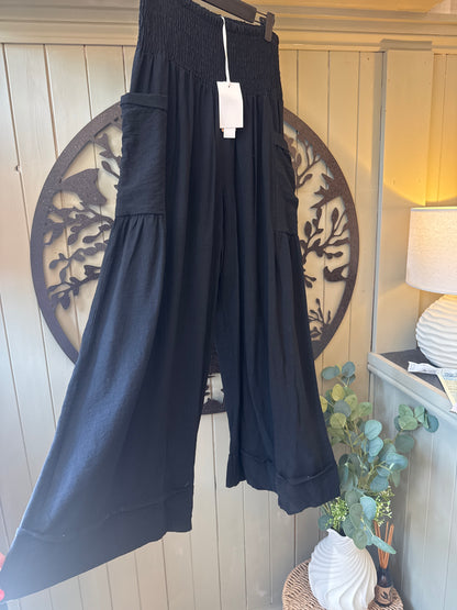 Black Wide Leg Trousers