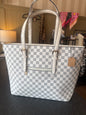 White Check Handbag