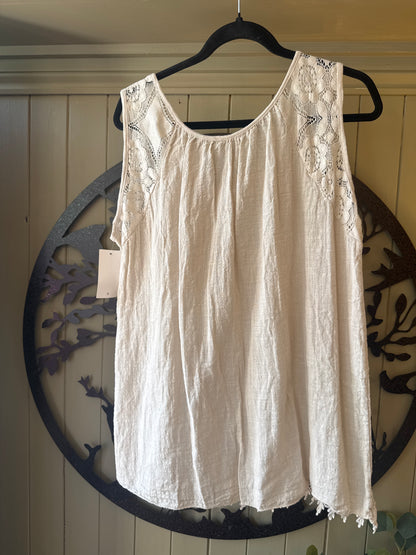 Lace Trim Vest Top