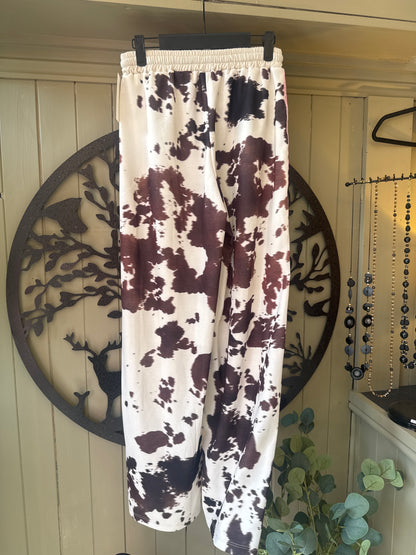 Cream /Animal Print Trousers