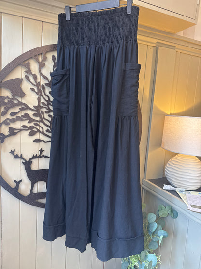 Black Wide Leg Trousers