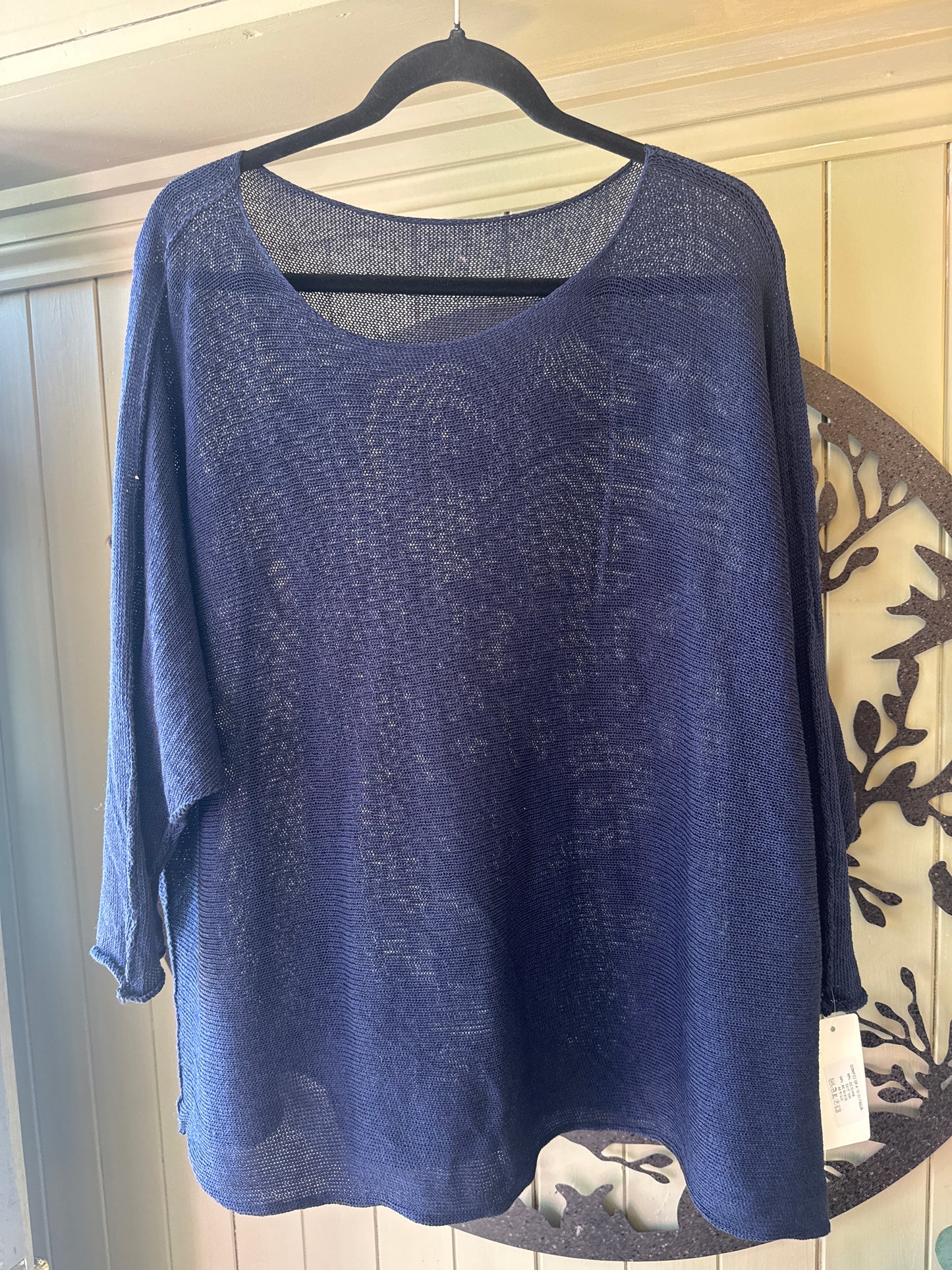 Navy Fine Knit Sweater