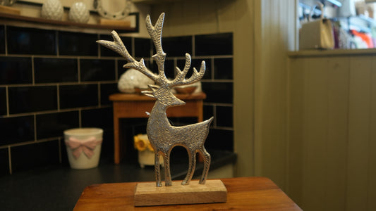 Reindeer on Wooden Base