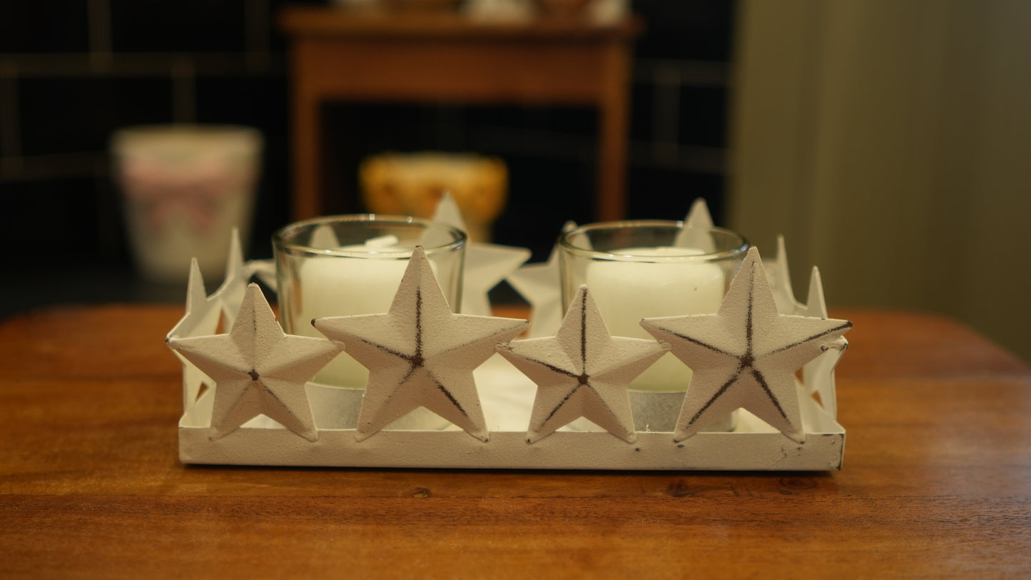 White Star Candle Holder
