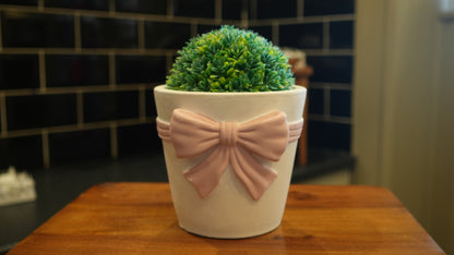 Pink Bow Plant Pot*