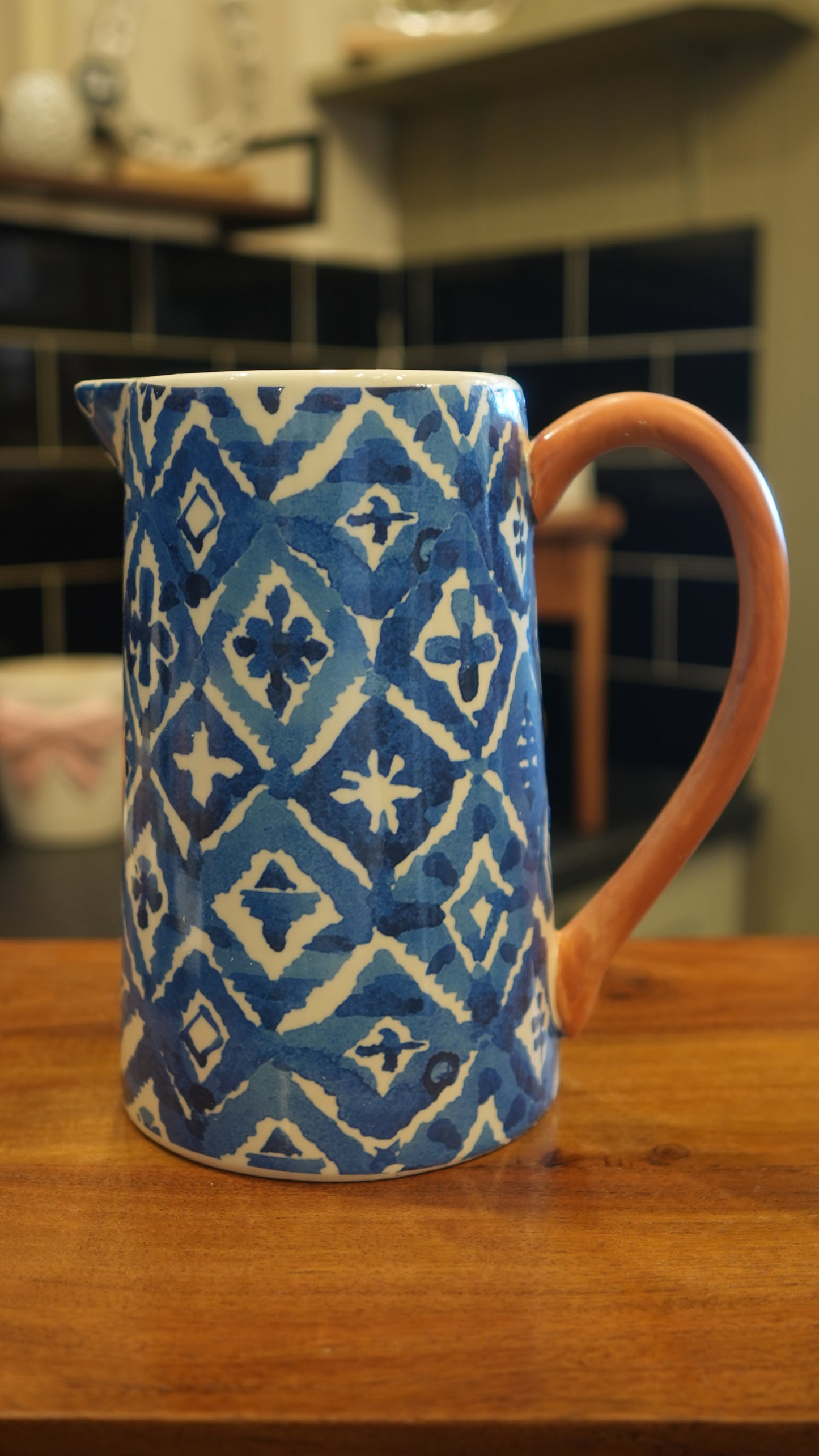 Blue Pattern Ceramic Jug
