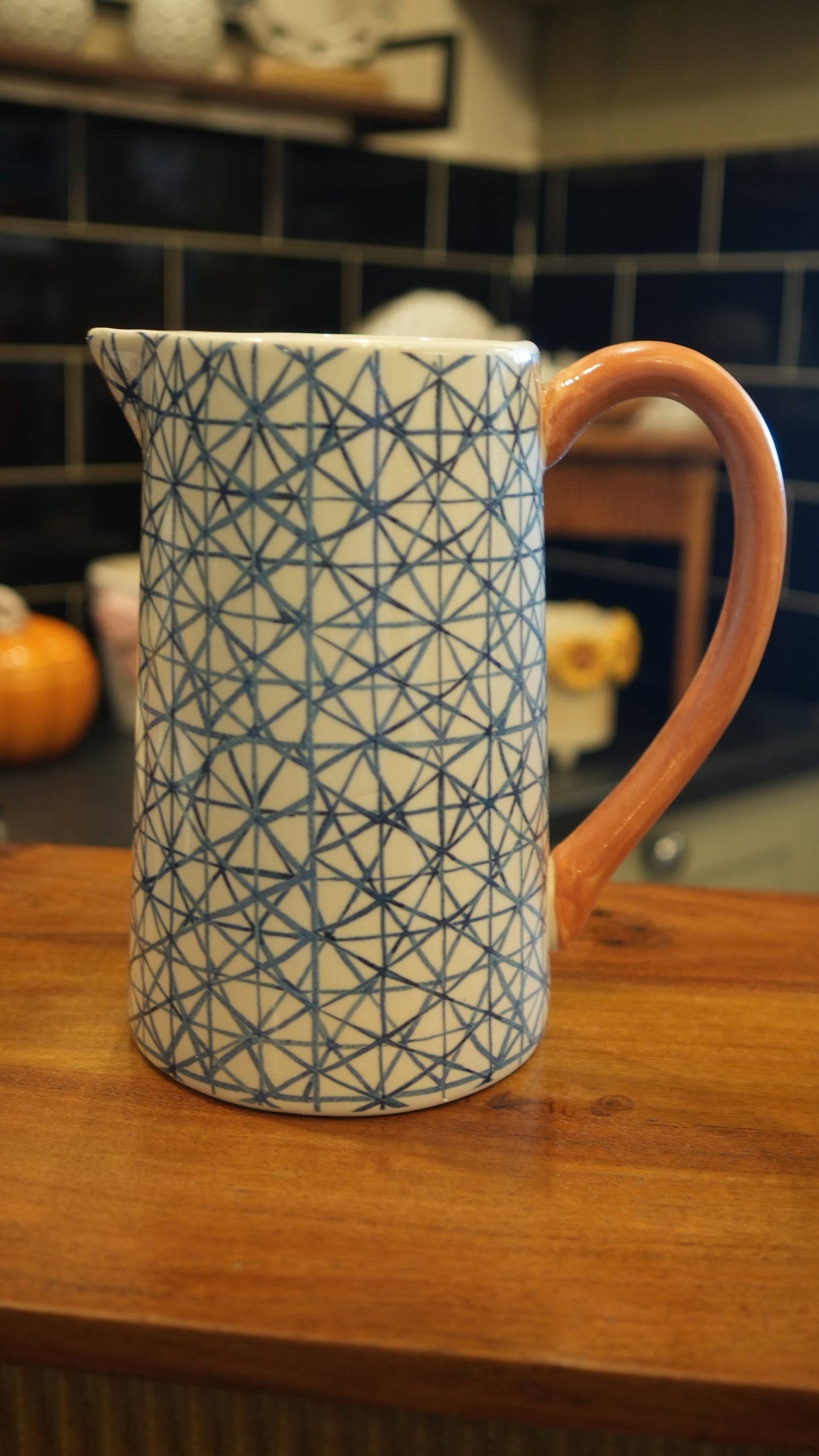 Blue Pattern Ceramic Jug
