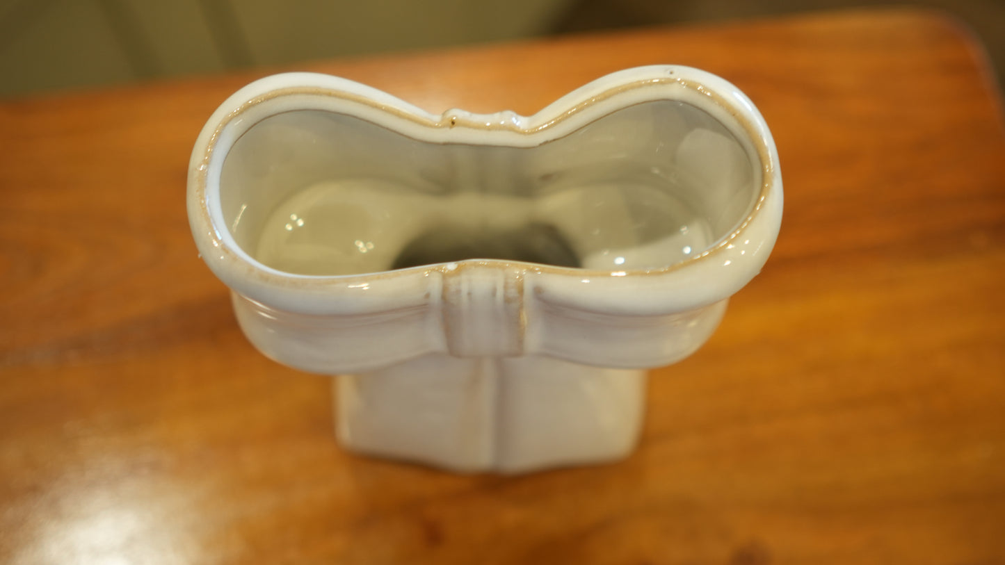 Ceramic White Bow Vase