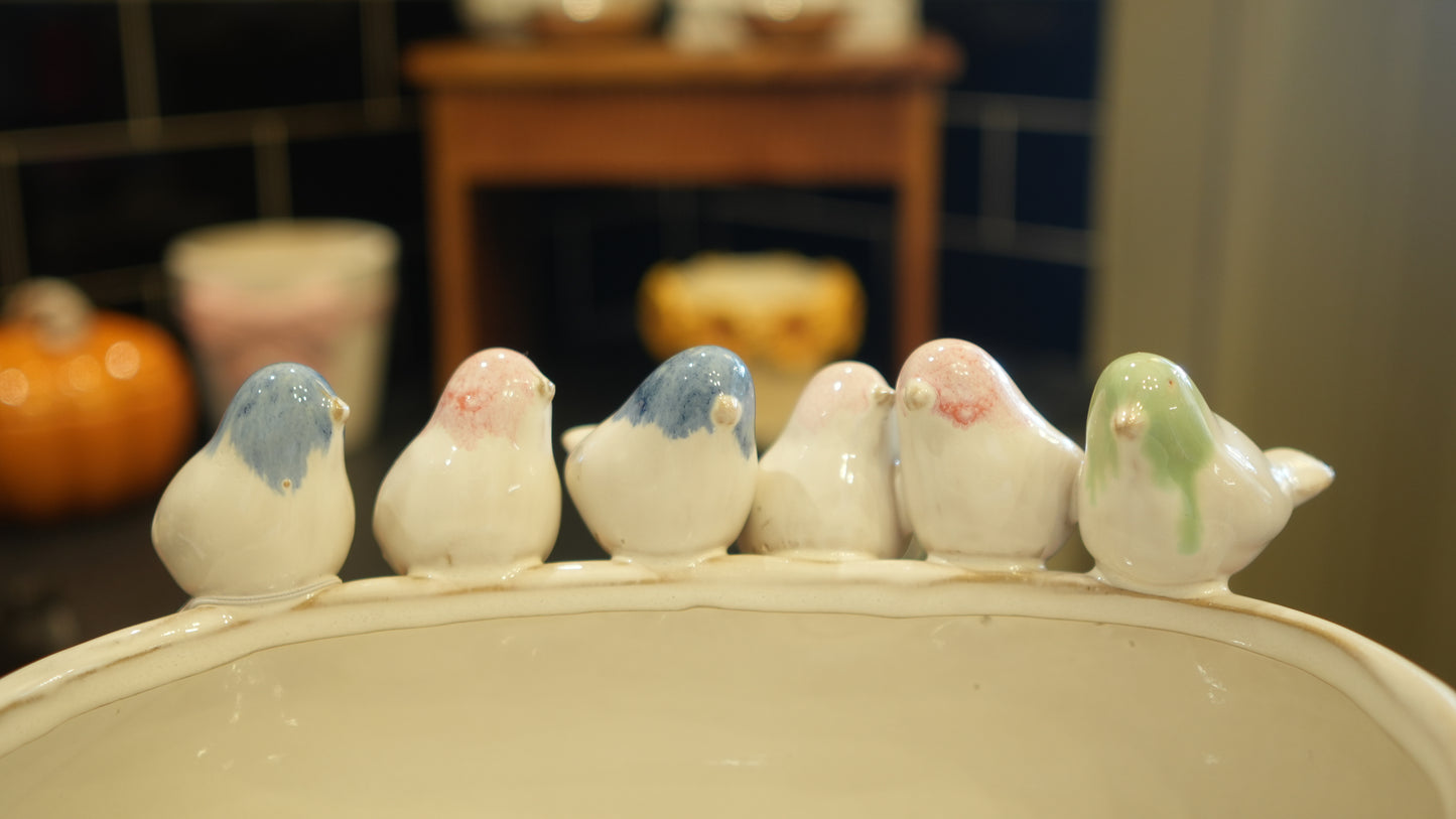 Porcelain Bird Pot