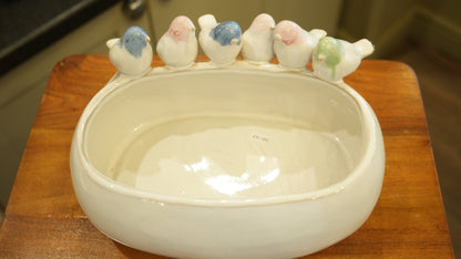 Porcelain Bird Pot