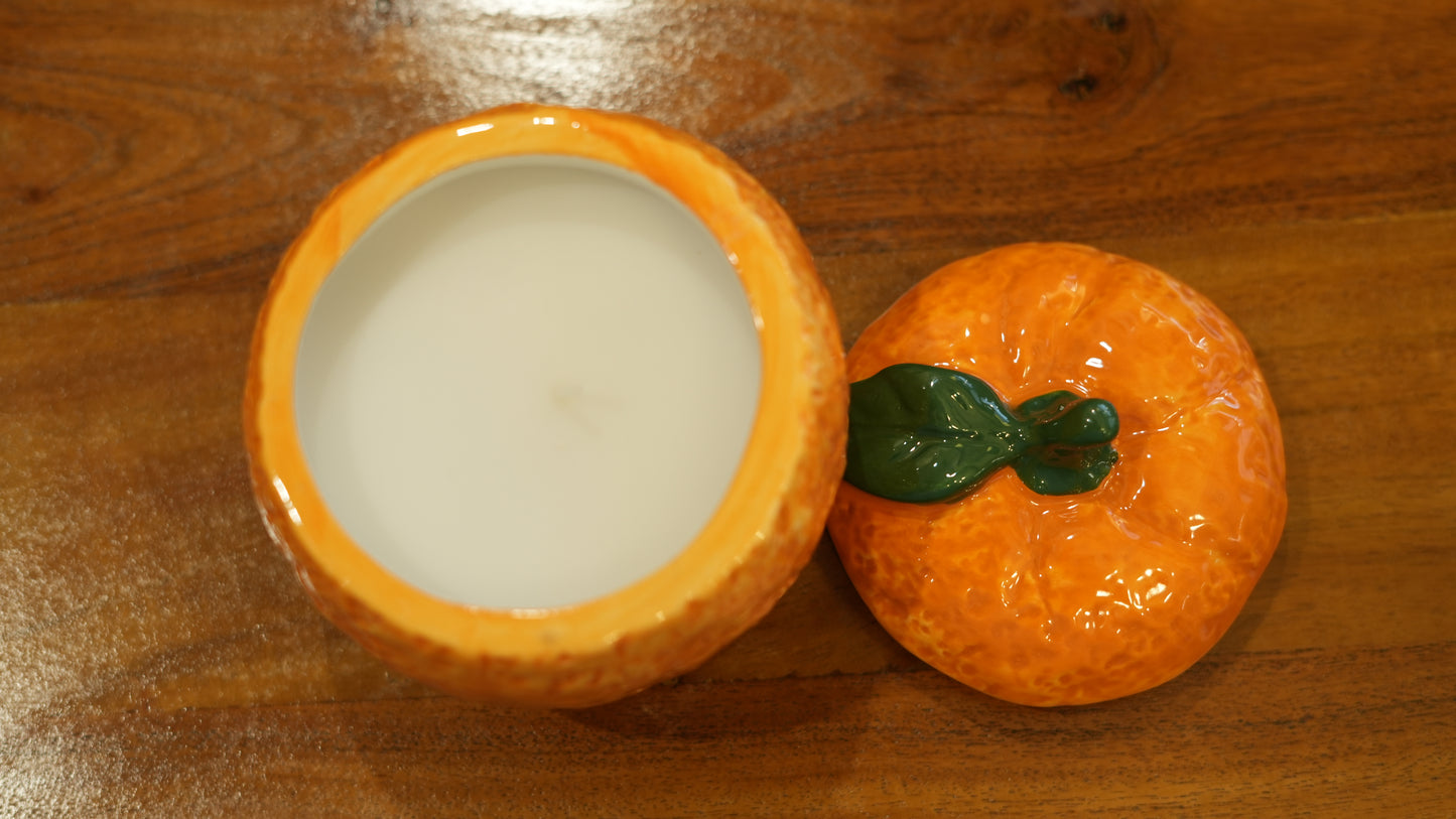 Orange Shaped Candle Jar