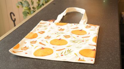 Autumn Days Print Polycotton Tote Bag