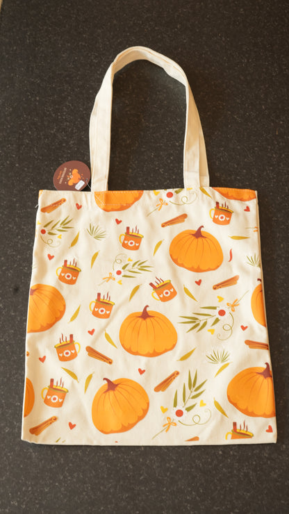 Autumn Days Print Polycotton Tote Bag