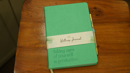 A5 Wellness Journal with Aventurine Pen