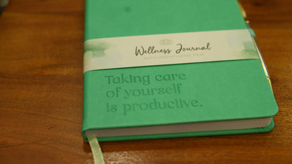 A5 Wellness Journal with Aventurine Pen