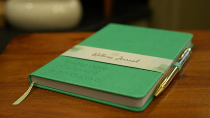 A5 Wellness Journal with Aventurine Pen