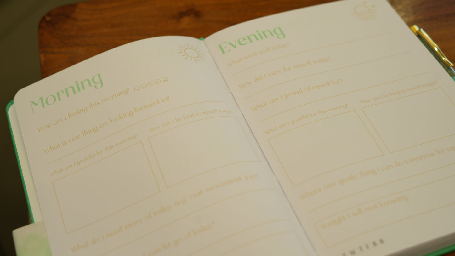 A5 Wellness Journal with Aventurine Pen