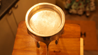 Raw Nickel Dali Drip Candle Holder