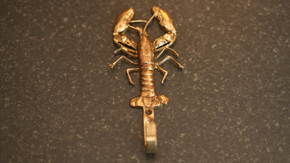 Gold Lobster Coat Hook