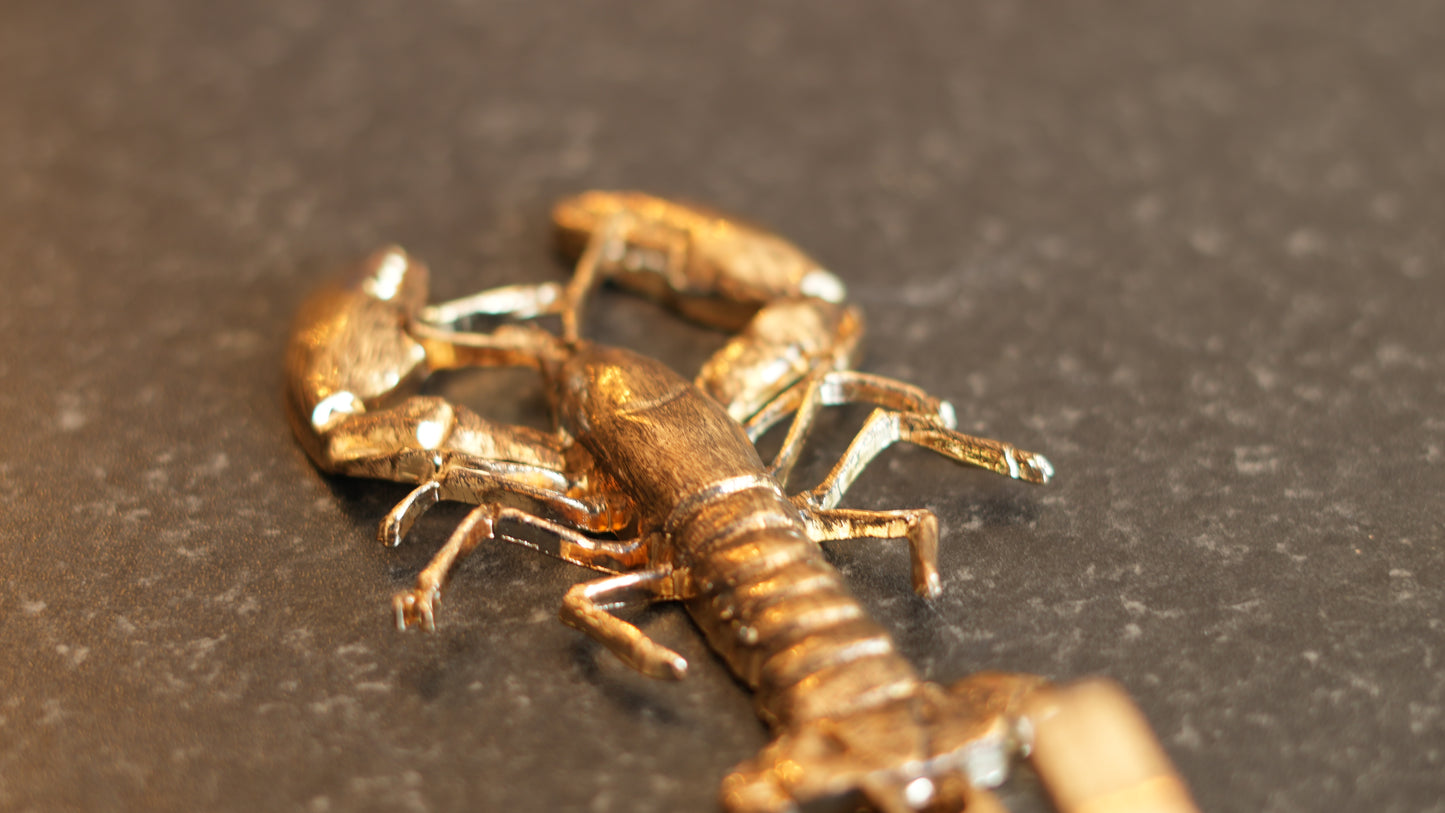 Gold Lobster Coat Hook