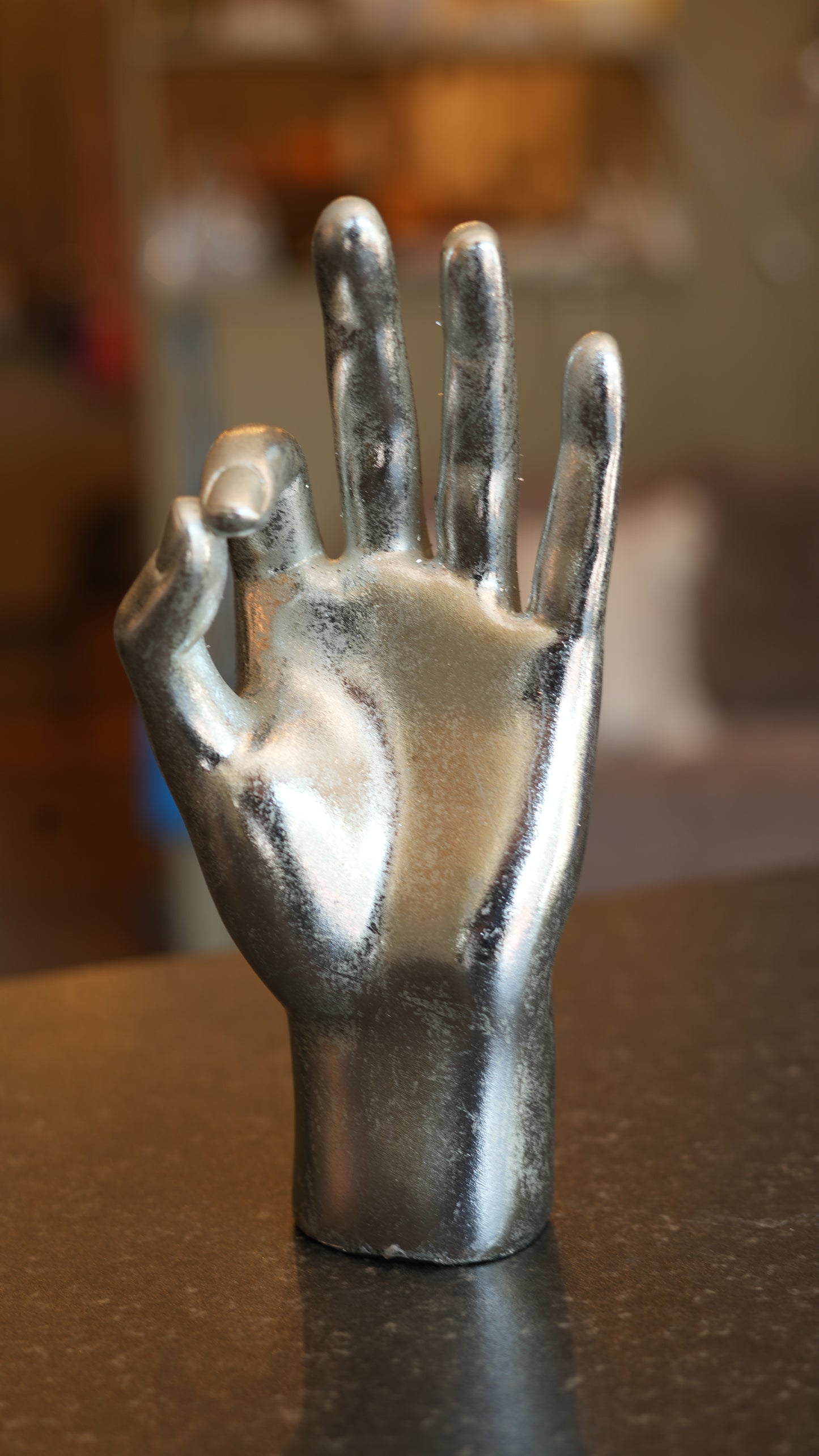 Silver "OK" Hand Figure