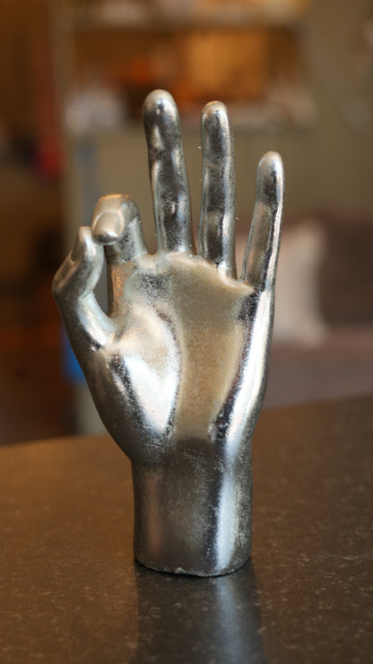 Silver "OK" Hand Figure