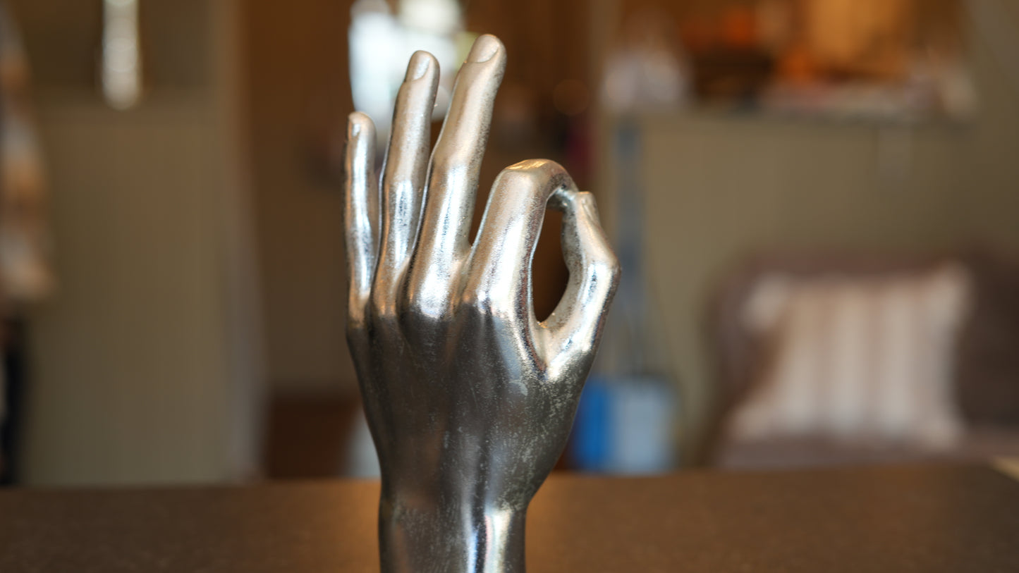 Silver "OK" Hand Figure