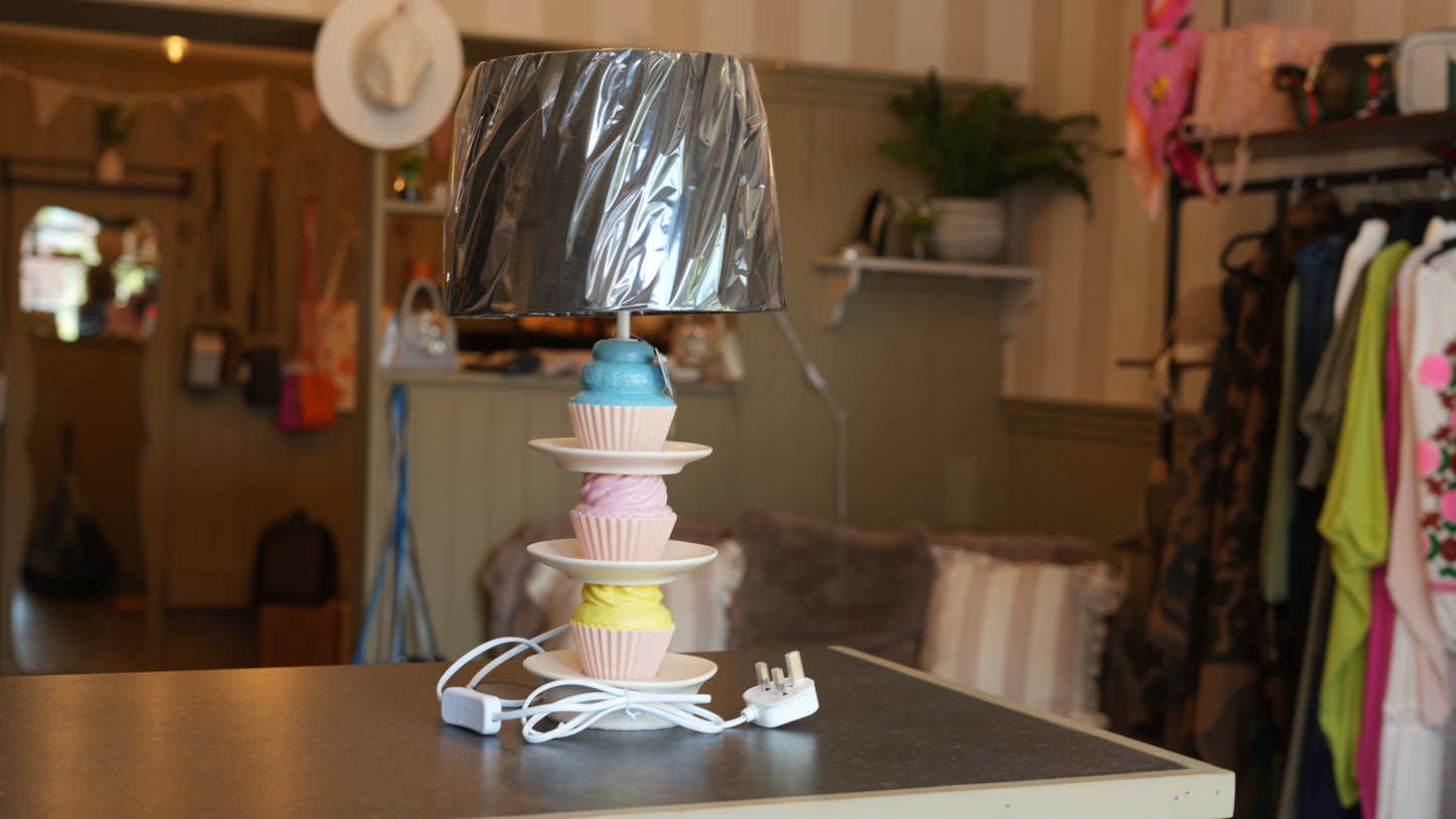 Stack of Cupcakes Table Lamp with Black Shade