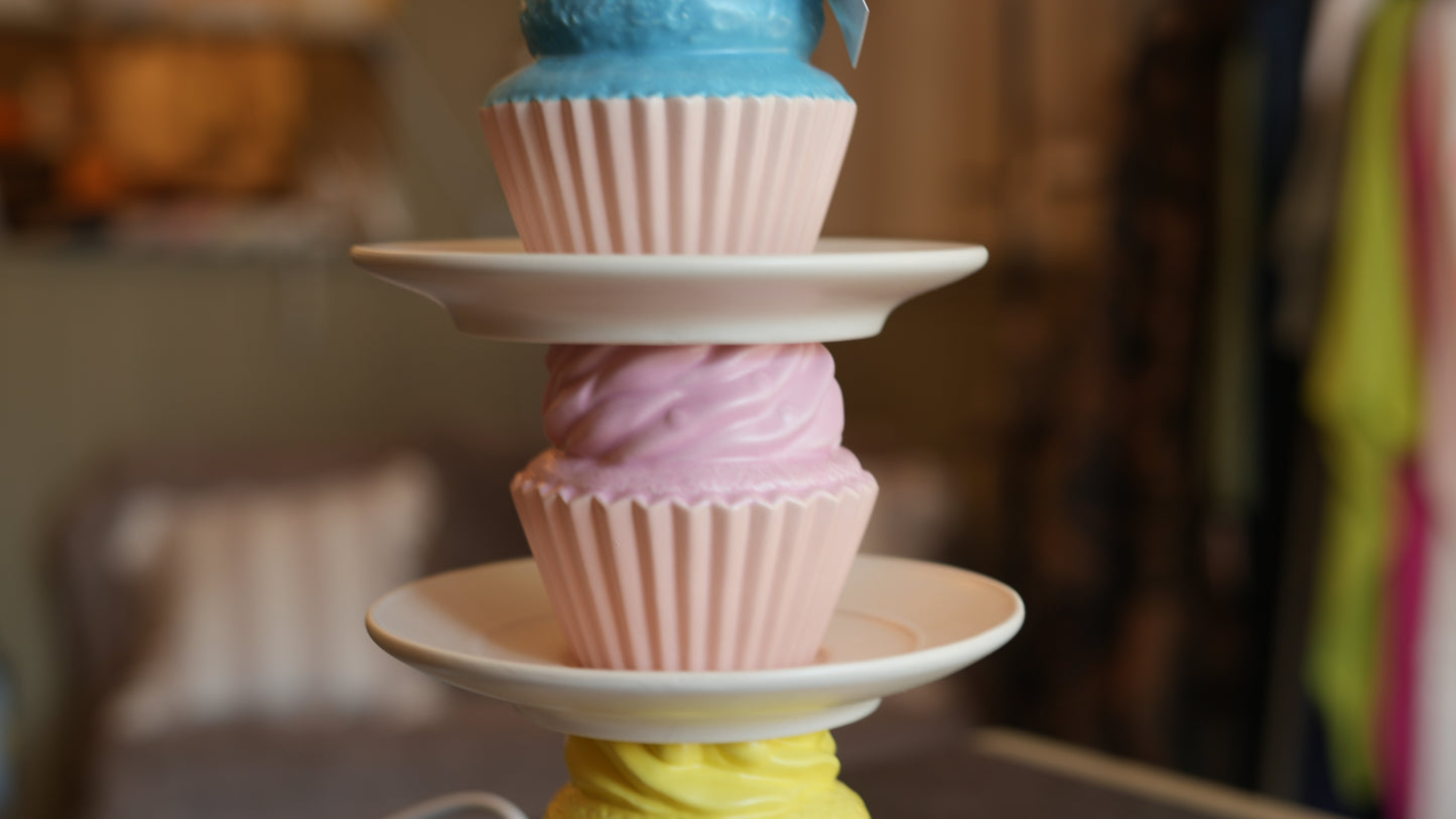 Stack of Cupcakes Table Lamp with Black Shade