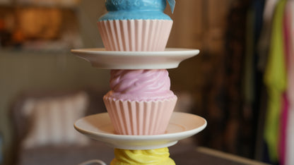Stack of Cupcakes Table Lamp with Black Shade