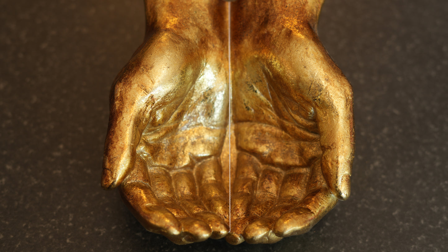 Wall Mounted Gold Hand Storage Bowl