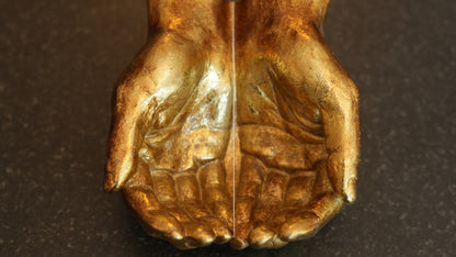 Wall Mounted Gold Hand Storage Bowl