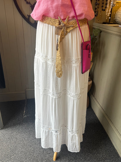 Broderie Anglaise Tiered Skirt