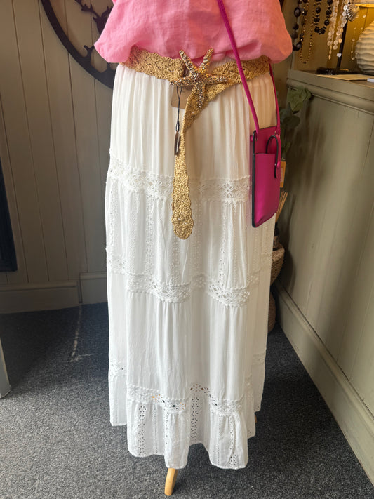 Broderie Anglaise Tiered Skirt