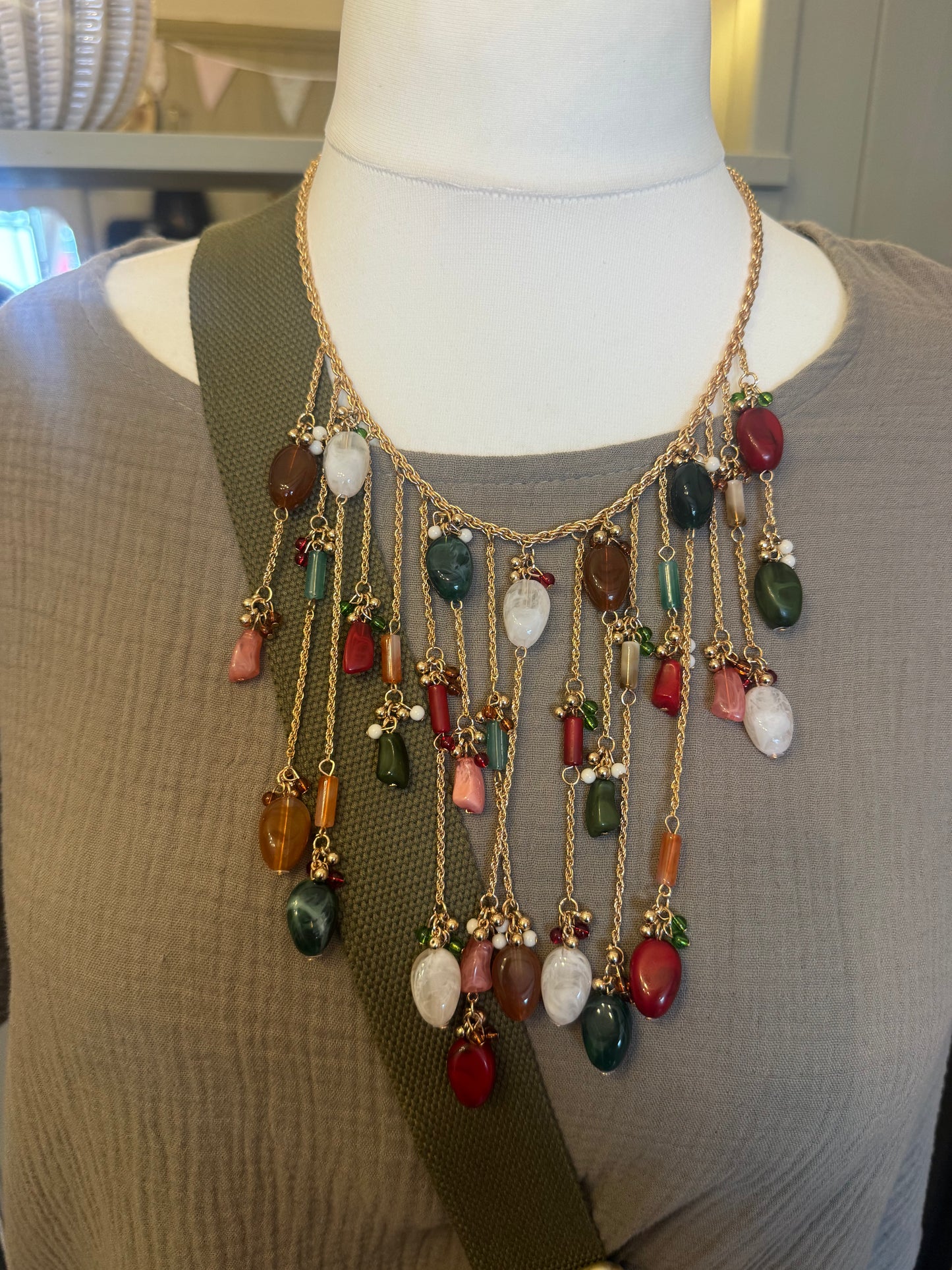 Multicolour Gemstone Necklace