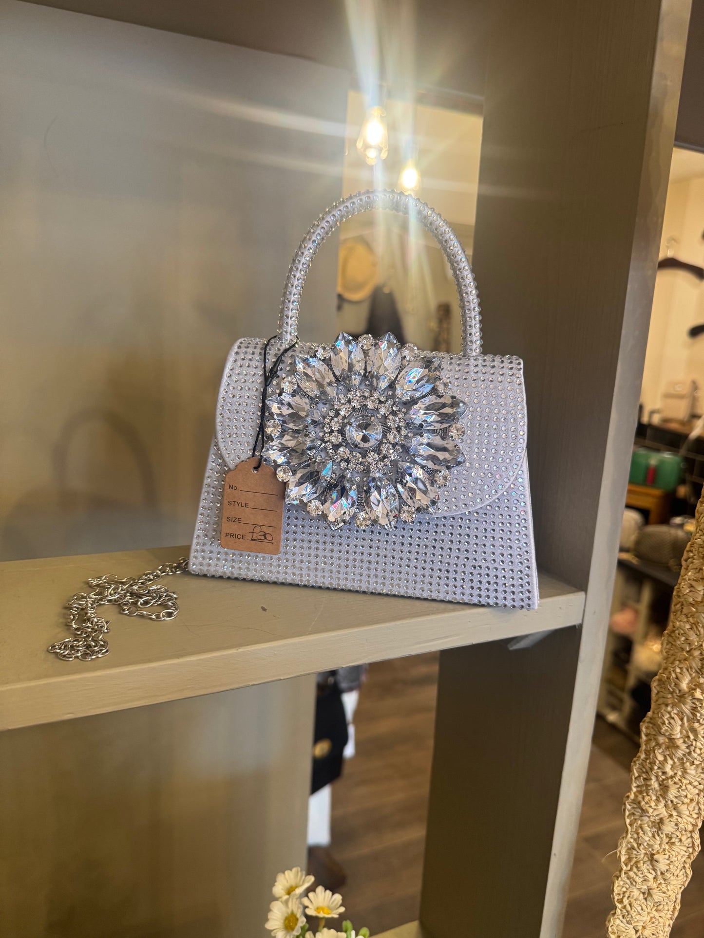 Silver Evening Bag