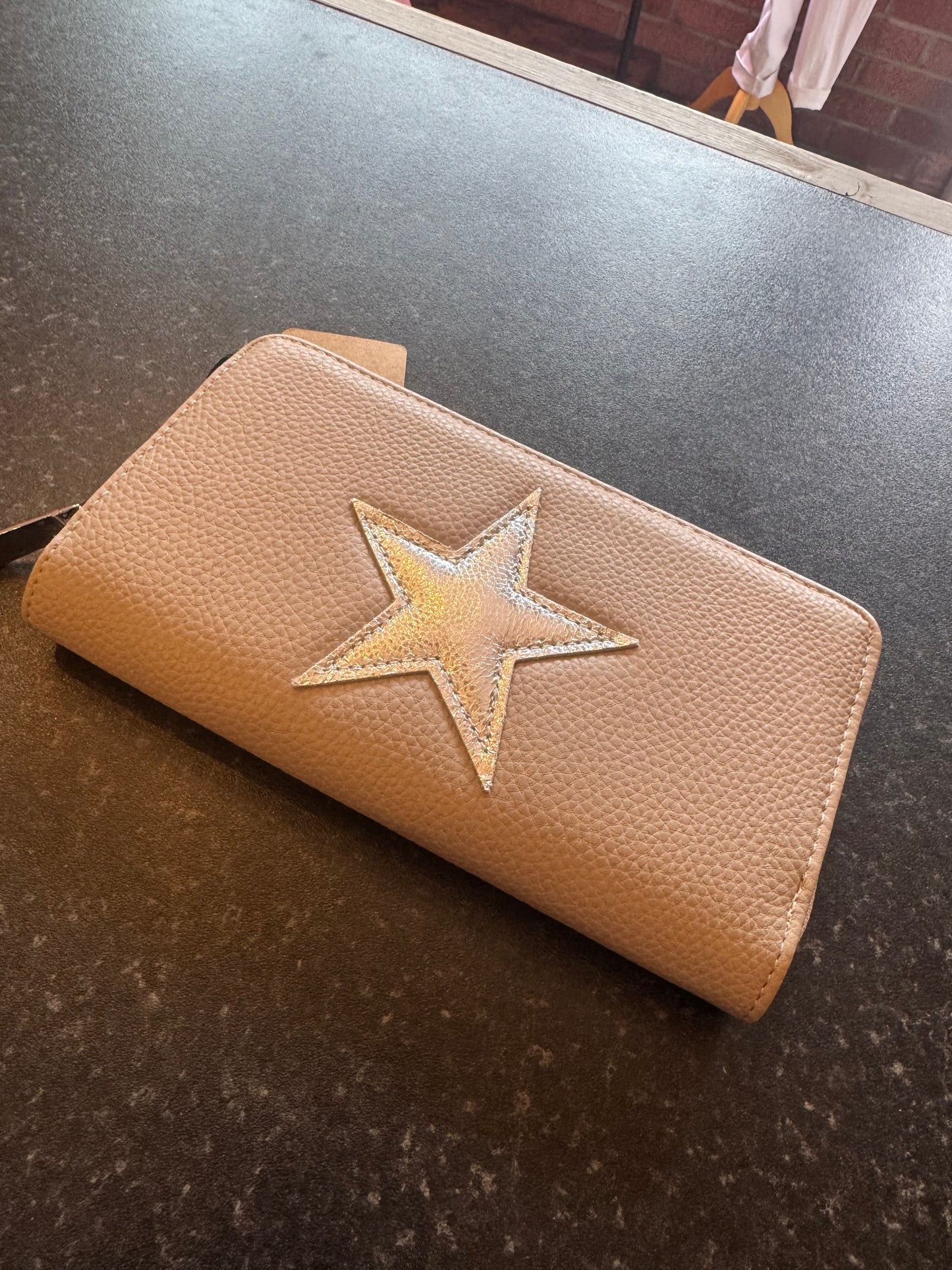 Cream & Silver Star Purse