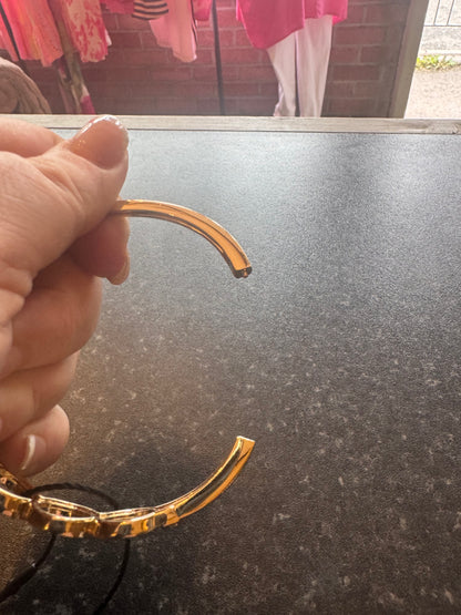 Gold & Diamanté Bangle