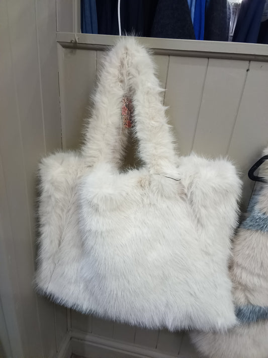 Large White Fluffy Bag