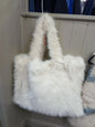 Large White Fluffy Bag