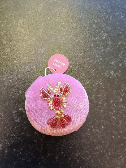 Pink Lobster Compact Mirror